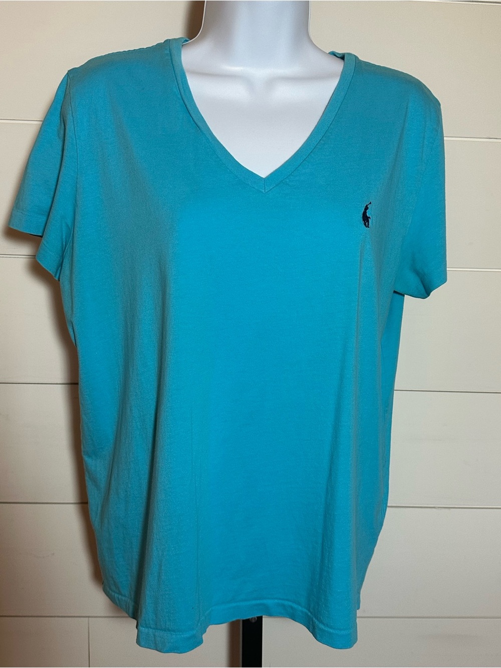 Ralph Lauren Teal V-Neck Women's Tee